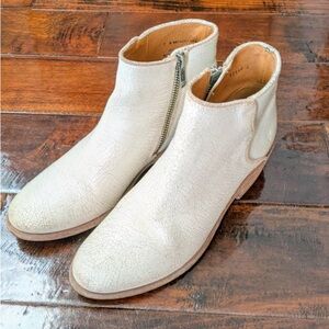 Frye Cream Ankle Boots